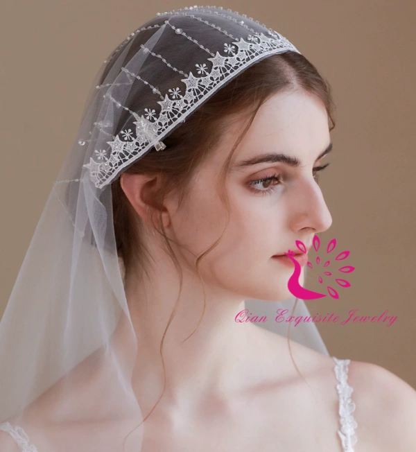 Short Veil with Double Hair Clip